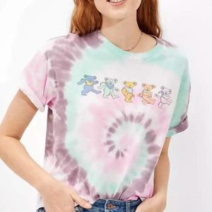 Cropped Tie Dye Grateful Dead T shirt